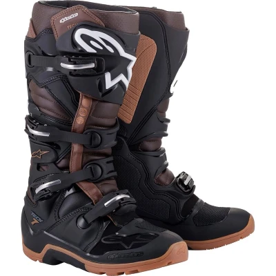 Afbeelding van Alpinestars Tech 7 Enduro Crosslaarzen Zwart / Donker Bruin maat 8 = 42