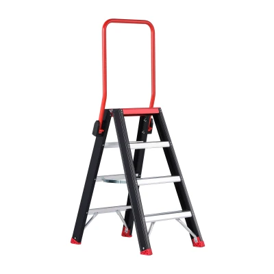 Afbeelding van Altrex dubbele trapladder Taurus 2x4 treden met steunbeugel