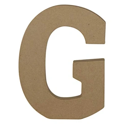 Image de Lettre kraft 20 cm à décorer G Décopatch