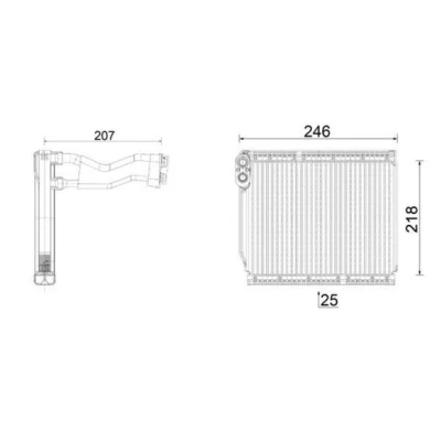 Afbeelding van MAHLE ORIGINAL AE 161 000P Airco Verdamper Zonder expantieklep