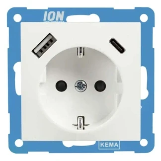 Afbeelding van Stopcontact met USB ION Industries E1