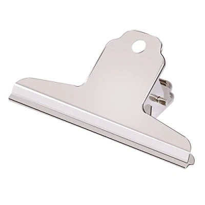Afbeelding van GUOKOFF 12 stuks grote metalen binderklemmen, 145 mm, bulldog clip, zilverkleurige roestvrijstalen papierklemmen voor kantoor, school