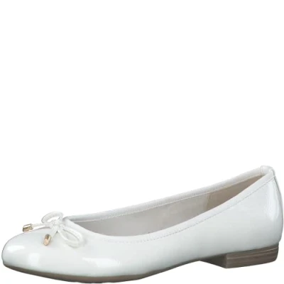 Afbeelding van MARCO TOZZI Ballerina&#039;s voor dames met veganistische strik, ivoor, 41 EU, Ivoor