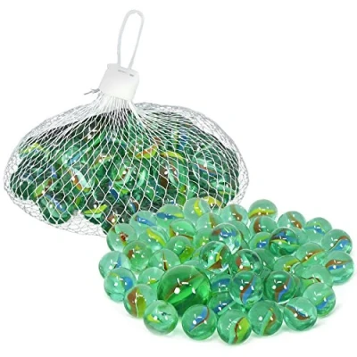 Afbeelding van COM FOUR® 100 stuks marmeren mooie glazen ks om te spelen en verzamelen set (100 ks)