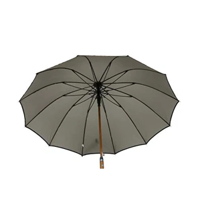 Afbeelding van 3516N SUSINO Premium 12 delige paraplu met automatische opening, stormbestendig (117 cm diameter) / glasvezel en winddicht, grijs.