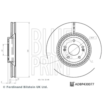Afbeelding van Remschijf BLUE PRINT ADBP430077