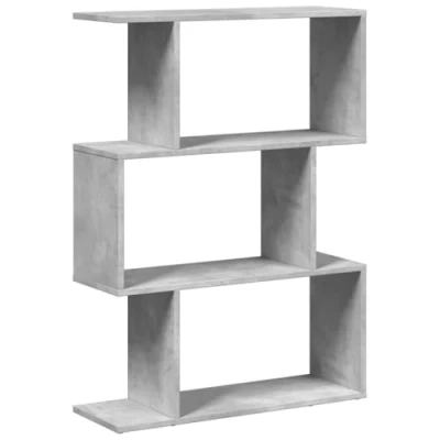 Image de vidaXL Étagère séparatrice de pièce à 3 niveaux gris béton 70x24x97 cm858114