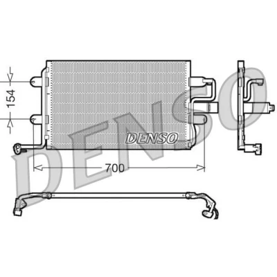 Afbeelding van DENSO DCN32017 Condensor Airco Zonder droger 700x154x16 R 134a 700 VOLKSWAGEN: Golf 6, 5, Plus / Crossgolf, AUDI: A3 Hatchback, Sportback