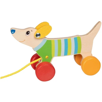Afbeelding van Goki Houten Trekdier Hond