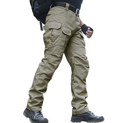 Afbeelding van zuoxiangru Waterdichte broek voor heren, werkbroek, cargobroek, militair, casual, met meerdere zakken