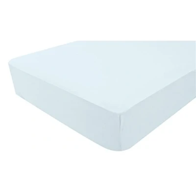 Image de doux nid drap housse en jersey bleu clair 60x120 cm