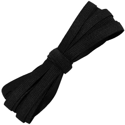 Afbeelding van AERZETIX C67525 elastische band plat gevlochten 5 meter breedte 10 mm polyester + latex kleur zwart