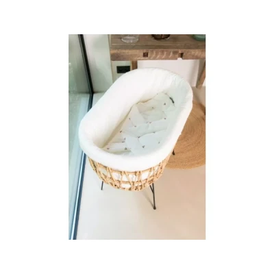 Afbeelding van Childhome Collections Rattan Wieg Metalen Poten Incl. Matras &amp; Bekleding