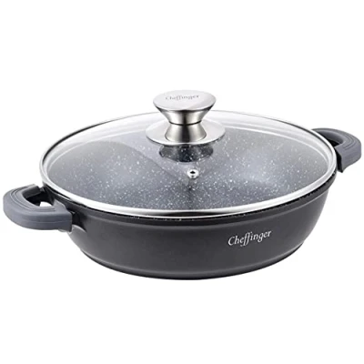 Afbeelding van Cheffinger 28cm Lage Kookpot / Braadpan CF SC28