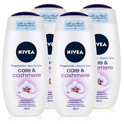 Afbeelding van NIVEA Crème Care &amp; Cashmere verzorgende douchegel (250 ml), rijke met kasjmier extract en delicate orchideeëngeur, douchecrème voor een soepele huid