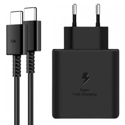 Afbeelding van Snellader 45 W USB C met 2 m kabel, compatibel S24/S23/S22/S21 Ultra/S20/S20+/Note 20/10/9/8/A73/A53/A52/S10/S9/S8/A54 5G/A15/A34/A53/A55/A33/A14 ,Z Fold5 Flip5, Fold4, Flip4