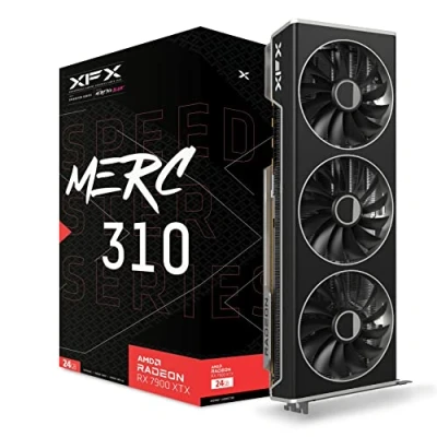 Afbeelding van XFX AMD Radeon RX 7900 XTX Videokaart MERC 310 24 GB GDDR6 SDRAM PCIe HDMI, DisplayPort FreeSync