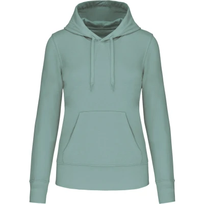 Afbeelding van Kariban Ecologische damessweater met capuchon K4028 Sage
