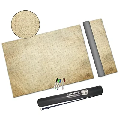 Afbeelding van Dungeon Grid Game Mat Essentiële accessoires voor rollenspel oorlog bedrijf compatibel met D&amp;D Pathfinder en Warhammer herbruikbaar, duurzaam draagbaar