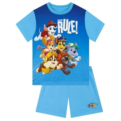 Afbeelding van PAW Patrol Pyjama&#039;s, Marshall en Chase pyjama voor jongens, korte pyjama, mouwen, zomerpyjamaset Blauw, 3 4 jaar