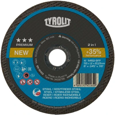 Afbeelding van Tyrolit 2in1 Doorslijpschijf (Premium) 230 x 1,9 22,2 MM Staal en RVS