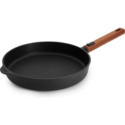 Afbeelding van WOLL EcoLogic QXR Koekenpan inductie met houten afneembare greep Ø280mm Zwart