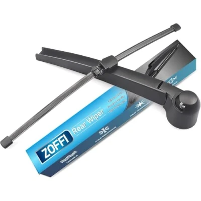Afbeelding van ZOFFI Achterruitenwisser + vervangende achterruitenwisserarm voor Golf MK5 2003 2009 Polo MK4 2002 met natuurlijke rubberen ruitenwisserbladen
