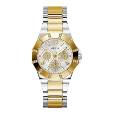 Afbeelding van Guess Sunray Horloge silvercoloured/goldcoloured, Dames, Maat: One Size, Silver coloured/gold coloured
