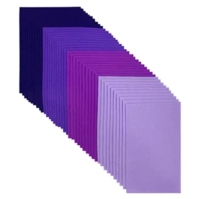 Afbeelding van Jtnohx Kleurvilt, viltstof, 40 stuks, viltvel 20 x 30 cm, 1,4 mm, zacht vilt voor knutselprojecten en feestjes (paarse serie)
