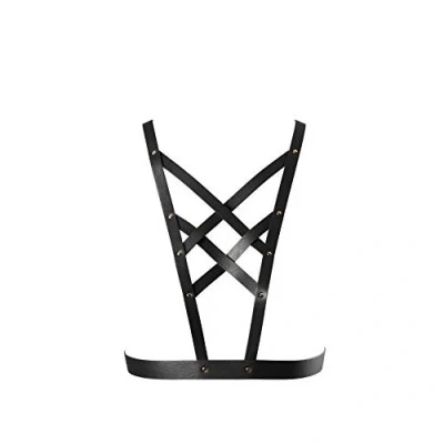 Image de BIJOUX INDISCRETS Maze Cross Cleavage Harnais de Bondage, Noir
