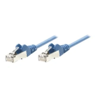 Image de Intellinet Cordon De Raccordement Rj 45 (M) 10 M Utp Cat 6 Moulé, Sans Crochet Bleu (Pack 5 )