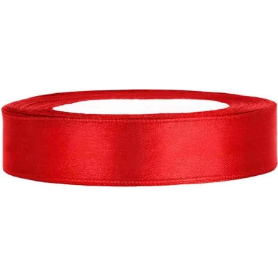 Afbeelding van Satijn Lint Rood 12mm 25m