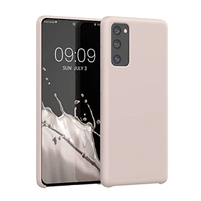 Afbeelding van kwmobile telefoonhoesje geschikt voor Samsung Galaxy S20 FE Hoesje met siliconen coating Smartphone case in kokosmelk