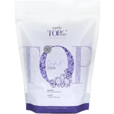 Image de Italwax Top Line Orchid 750g Cire pelable pour l&#039;épilation sans bandes Formule colophane idéale les peaux sensibles Recommandé zone bikini et aisselles Parfum l&#039;orchidée