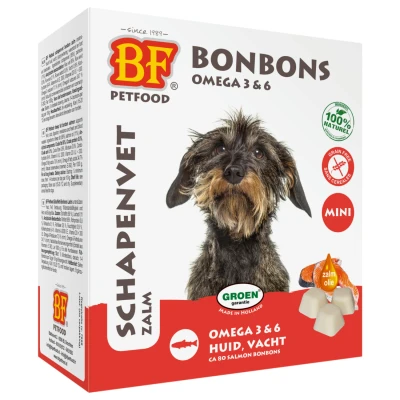 Afbeelding van Bf Schapenvet Mini 80 stuks Hondensnacks Zalm