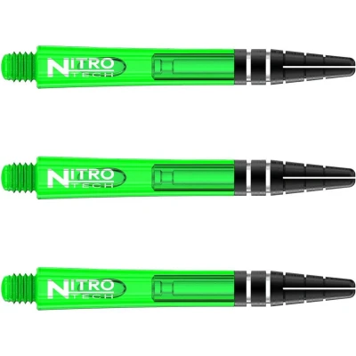 Afbeelding van RED DRAGON Nitrotech Groen Medium Dartschachten 3 sets per pakket (9 stengels in totaal)
