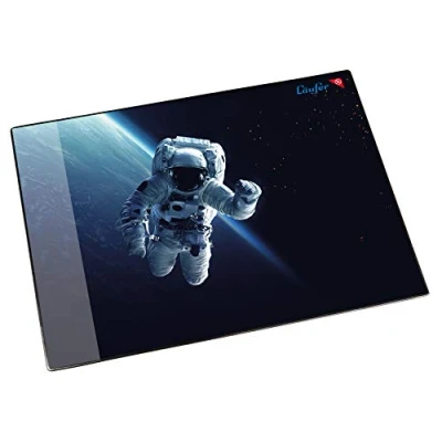 Afbeelding van Läufer 46659 Bureauonderlegger voor kinderen, astronauten, 53 x 40 cm, met transparant zijvak