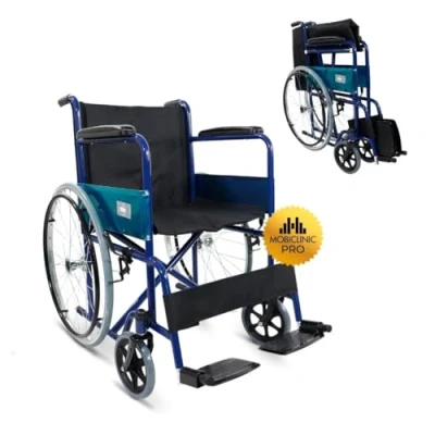 Afbeelding van Mobiclinic Alcázar Rolstoel Inklapbaar Lichgewicht Orthopedisch Max. 100 kg Opklapbare voetsteunen Zitbreedte 46 cm Parkeerrem