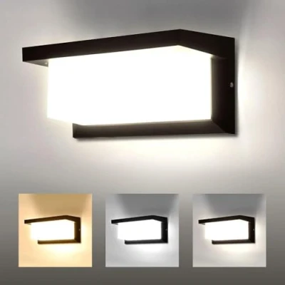 Afbeelding van CHENBEN Buitenwandlamp, 18 W, IP65, aluminium led wandlamp 3000 K/4500 K/6000 K voor buitenwanddecoratie, tuinen, terrassen, garages enz.