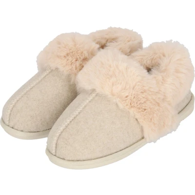 Afbeelding van Apollo Dames Instap Pantoffel Vilt OffSloffen White Sloffen Maat 39/40