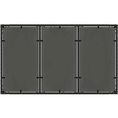 Afbeelding van vidaXL 5 delige Tuinset met Kussens Zwart Poly Rattan