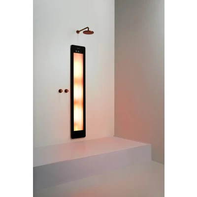 Afbeelding van Sunshower Round One L infrarood inbouw 185x33x10cm full body Zwart 2 Jaar garantie