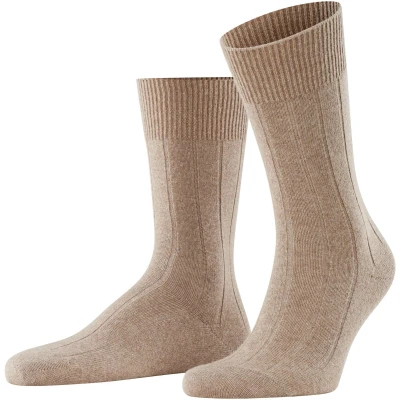 Afbeelding van FALKE Lhasa Rib Sokken Heren 14405 5410 nutmeg mel 39 42