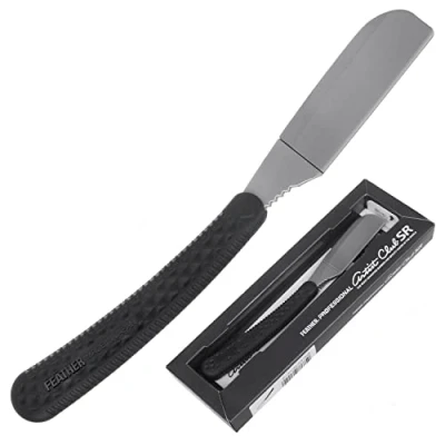 Afbeelding van Feather shavette scheermes Japanse stijl Professional Artiest Club Zwart ACSR NB