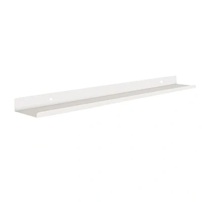 Afbeelding van MILUKA Wit wandrek Zwevende Wandplank lengte 70 cm Hangend fotorek Witte wandplanken voor keuken, woonkamer, slaapkamer, badkamer, enz. Metalen plank (1, wit) 70x10x3