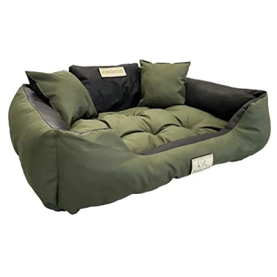 Afbeelding van Kingdog Hondenmand Katten en Hondenbed Buitenmaat 75 x 65 Maat M Groen