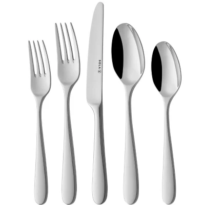 Afbeelding van Sola Bestekset Nordica 12 Persoons Signature 100 delig Vaatwasserbestendig Zilverwit Edelstaal 18/10 RVS Zilver