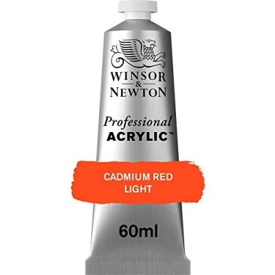 Afbeelding van Winsor &amp; Newton Professionele acryl tube 60 ml 100 cadmiumrood helder ROW