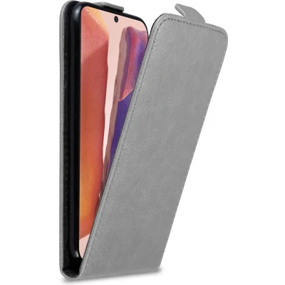 Afbeelding van Cadorabo Hoesje geschikt voor Samsung Galaxy NOTE 20 in TITANIUM GRIJS Beschermhoes flip design Case Cover met magnetische sluiting