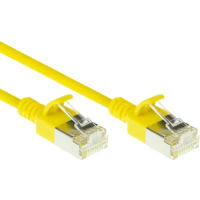 Afbeelding van ACT DC7802 LSZH U/FTP CAT6A Datacenter Slimline Patchkabel Snagless RJ45 Connectoren Geel 2 meter